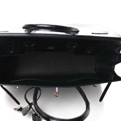 Hermes Shiny Porosus Crocodile Birkin Sellier 35 Black 5 of 16