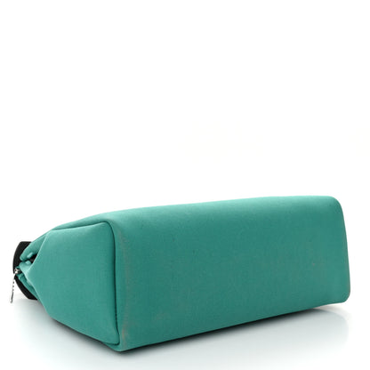 Hermes Military Toile Vache Hunter Laque Horseshoe Herbag Zip Retourne PM 31 Malachite 5 of 12