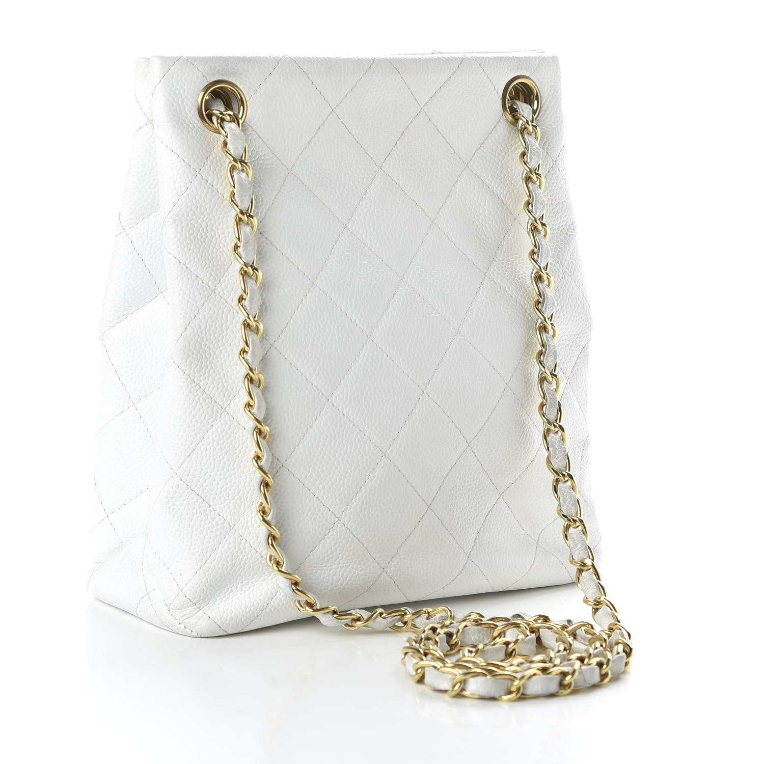 Chanel Caviar Quilted Shoulder Bag White 3 of 10