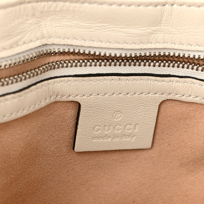 Gucci Vintage Effect Calfskin Matelasse Diagonal Small Torchon GG Marmont Shoulder Bag Blue Agata Mystic White 6 of 10