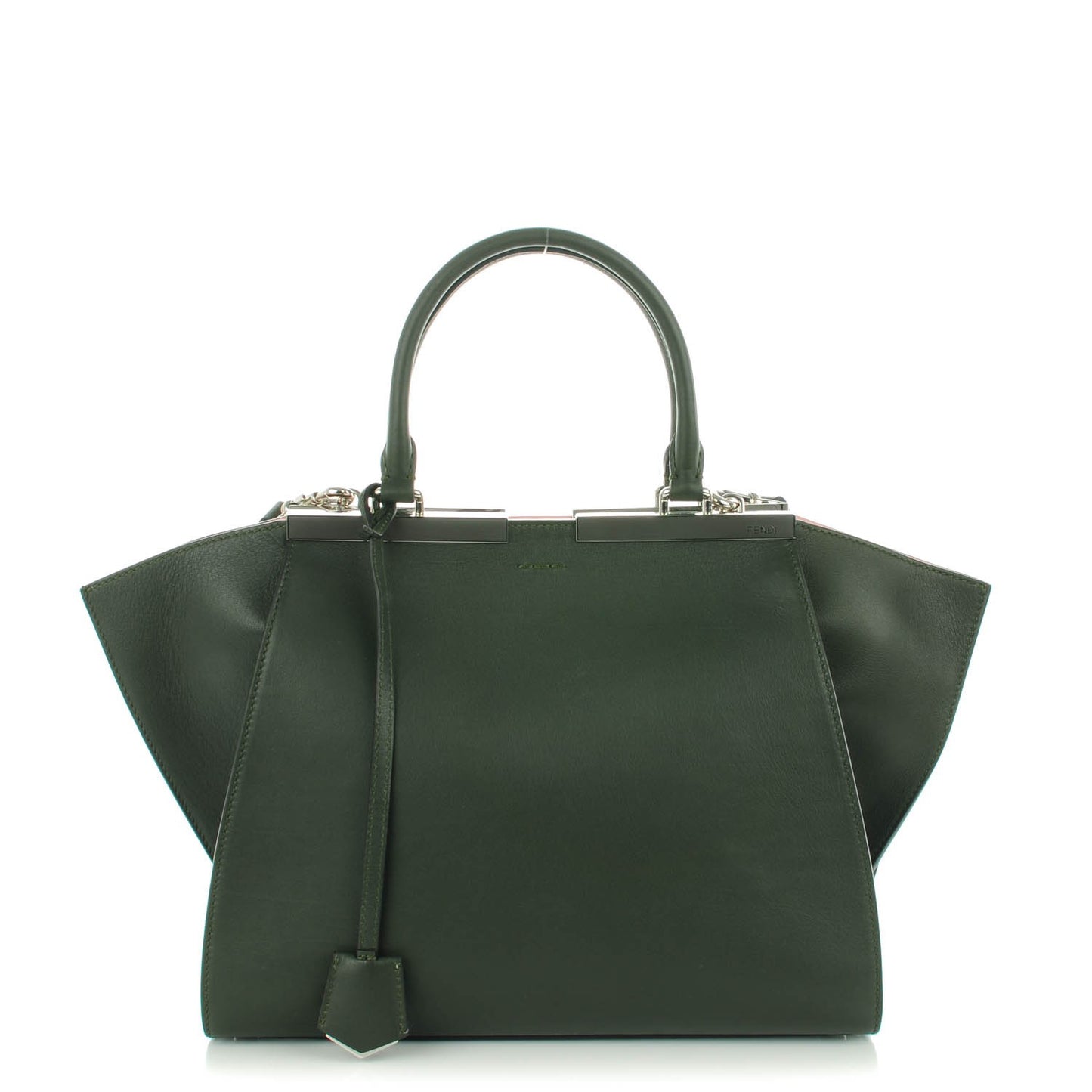 Vitello Dolce Marmol Shiny Nappa Petite 3Jours Tote Verde Prato