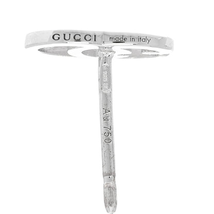 Gucci 18K White Gold Running G Stud Earrings 4 of 4