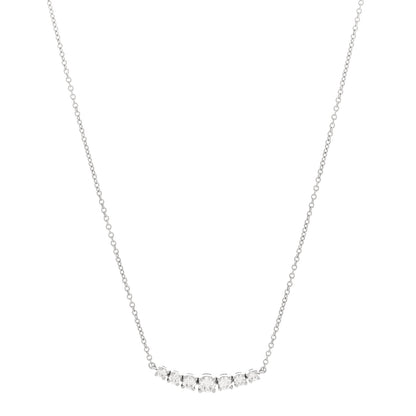 Tiffany Platinum Diamond .37ctw Graduated Pendant Necklace 1 of 5