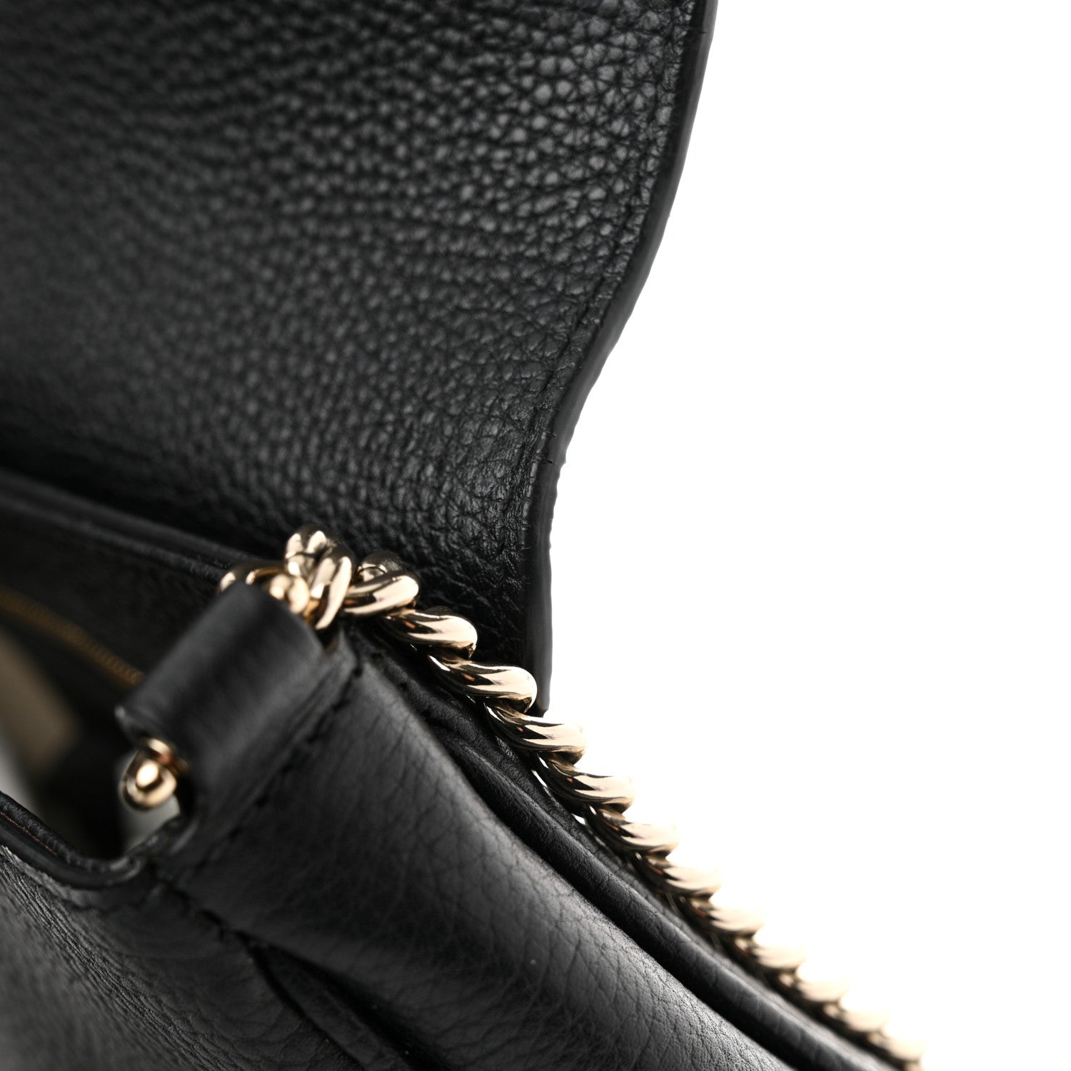 Gucci Pebbled Calfskin Medium Soho Flap Crossbody Black 11 of 11