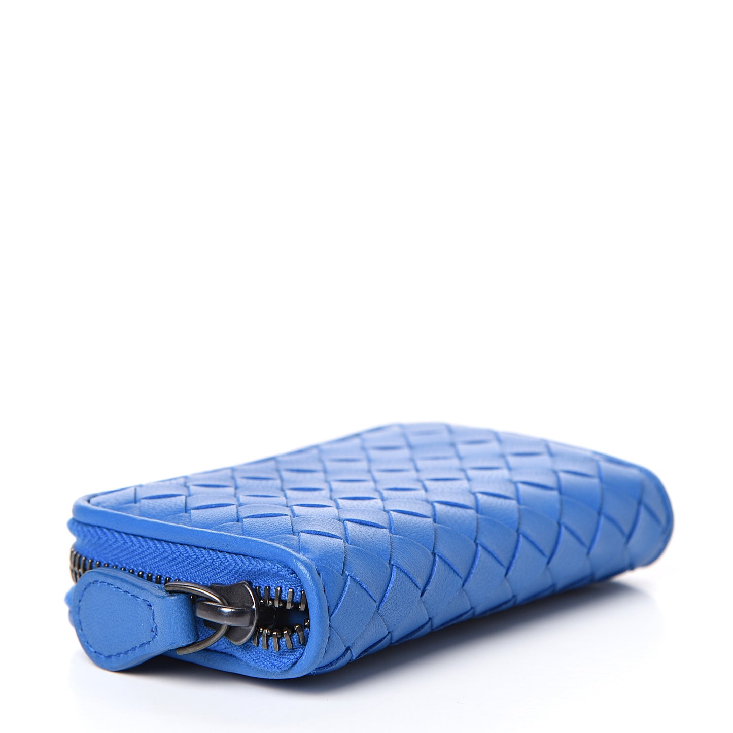 Nappa Intrecciato Zip Around Coin Purse Bleuette