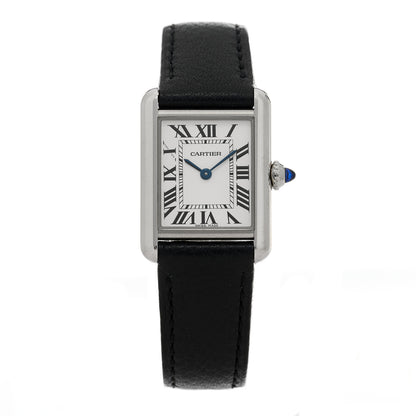 Cartier Stainless Steel Calfskin 22mm Must de Cartier Tank Quartz Watch 1 of 5