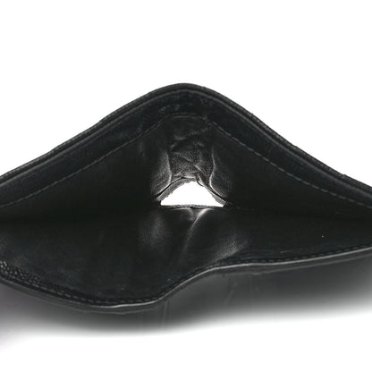 Saint Laurent Grain De Poudre Matelasse Chevron Monogram Zipped Card Case Black 4 of 10