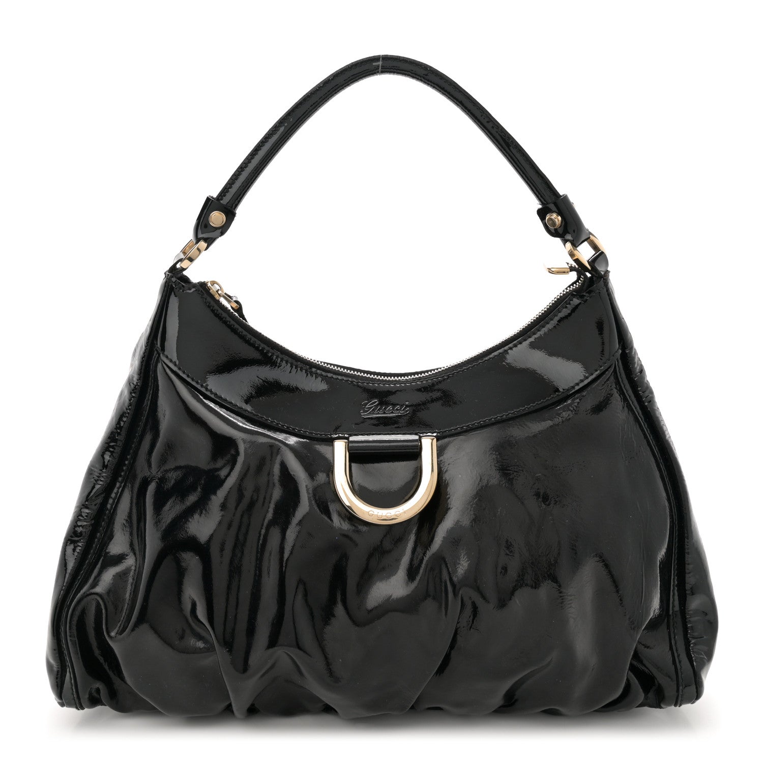 Gucci Patent Large D Ring Hobo Black 1 of 13