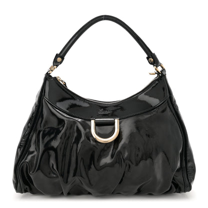 Gucci Patent Large D Ring Hobo Black 1 of 13