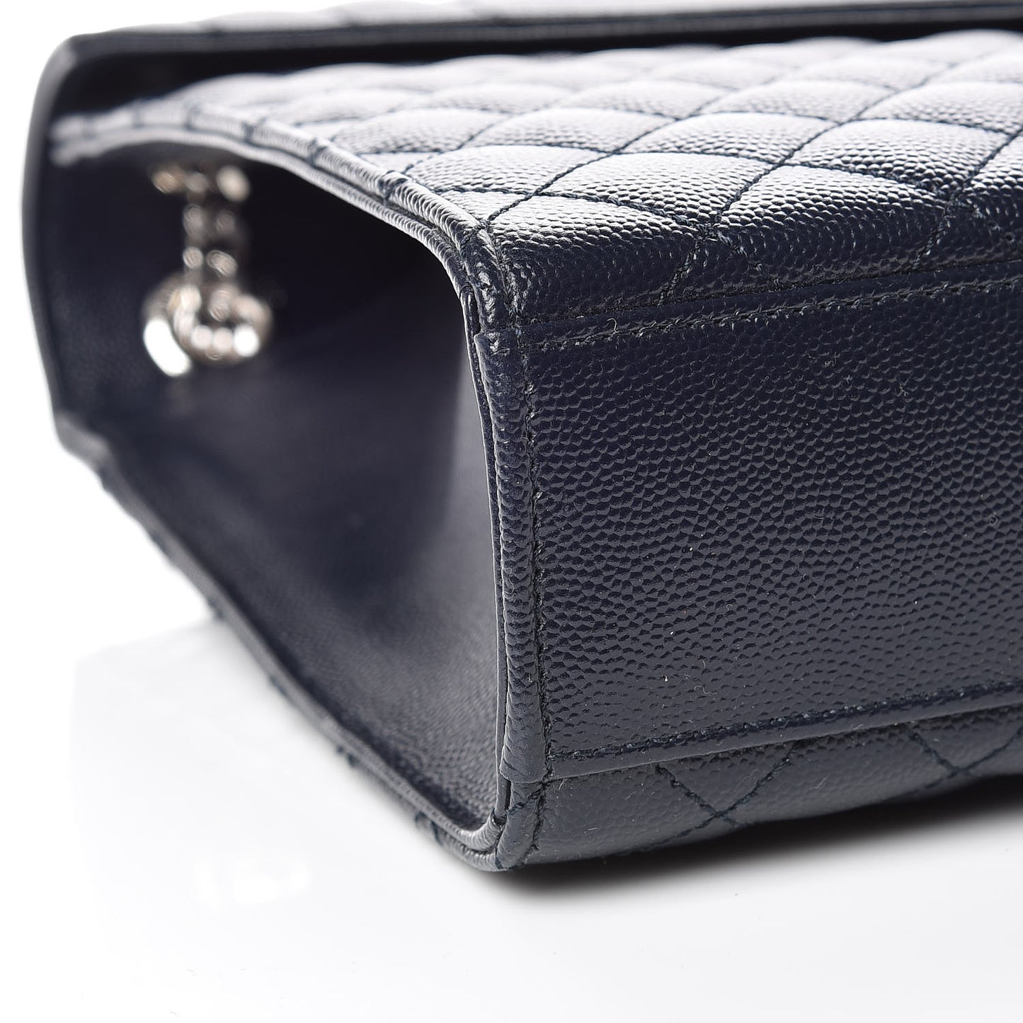Grain De Poudre Large Tri-Quilt Monogram Satchel Deep Marine