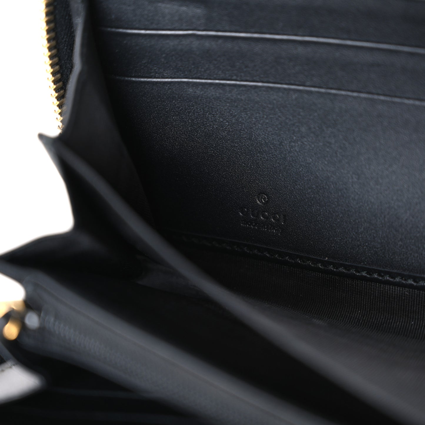 GG Supreme Monogram Bees Zip Around Wallet