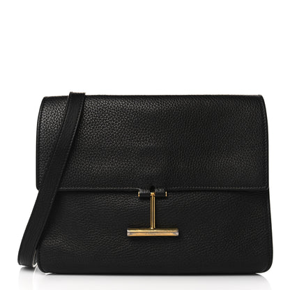 Tom Ford Calfskin Large T Clasp Tara Crossbody Bag Black 1 of 12