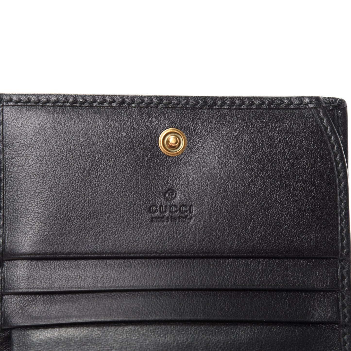 Calfskin Matelasse GG Marmont Card Case Wallet Black