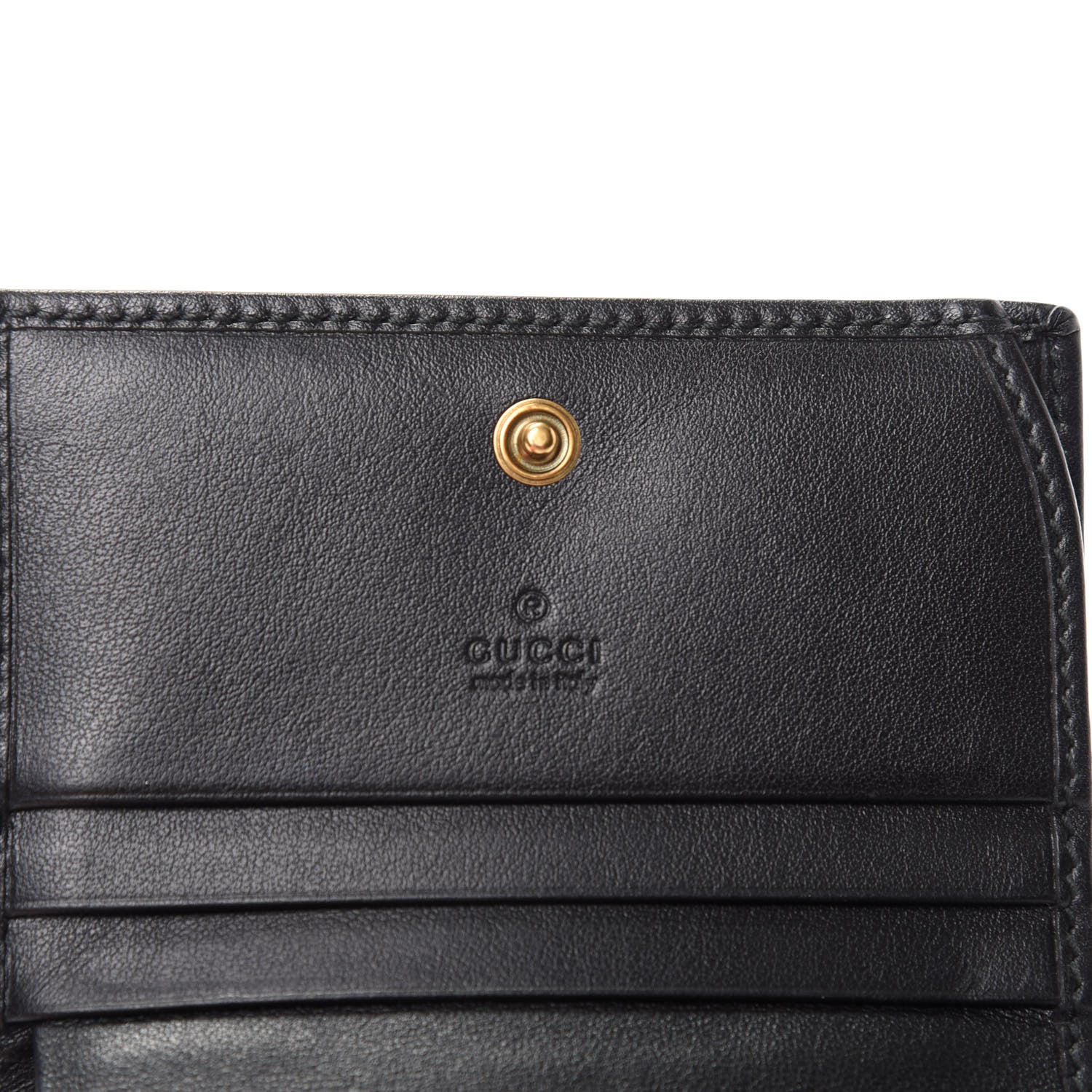 Gucci Calfskin Matelasse GG Marmont Card Case Wallet Black 6 of 6