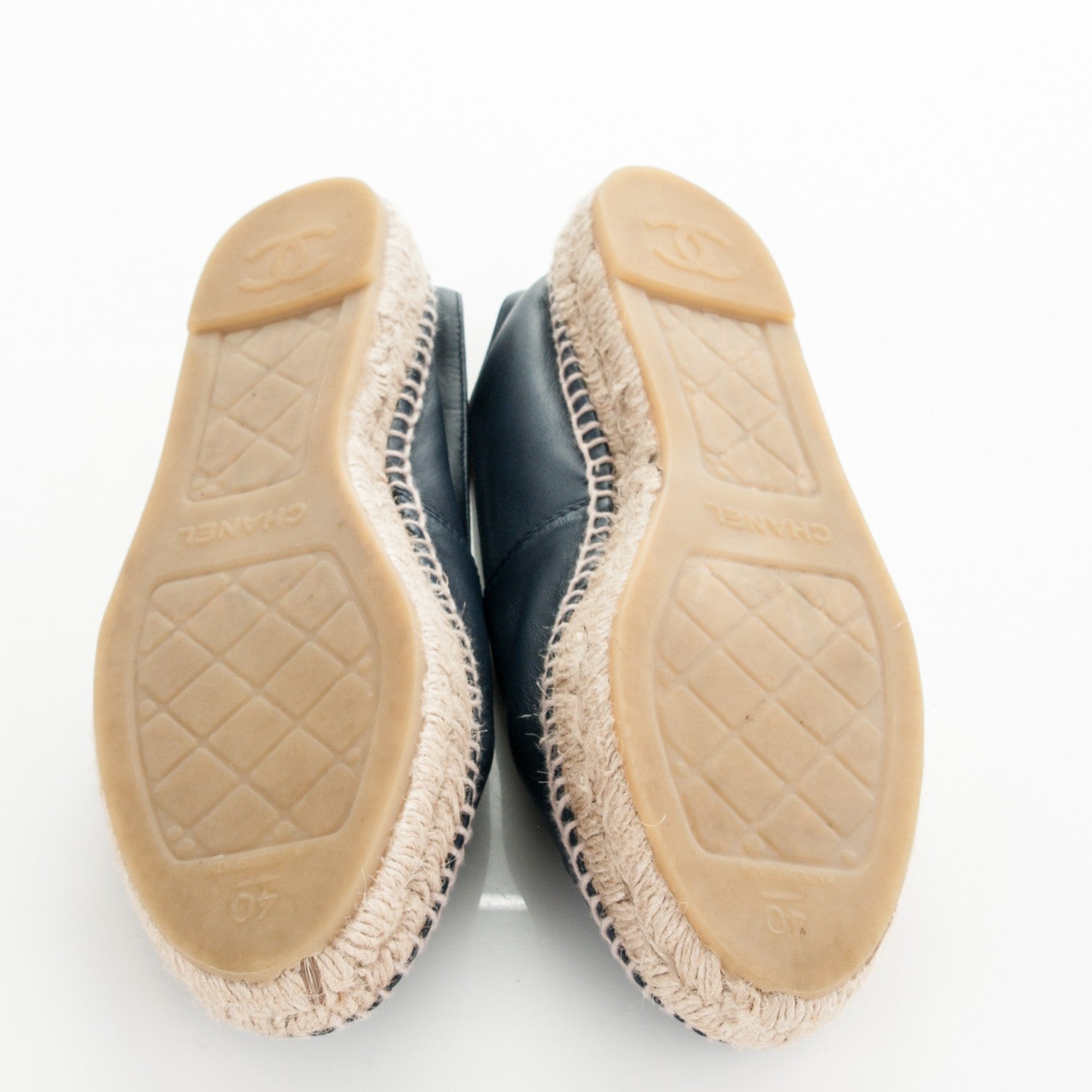 Chanel Lambskin CC Espadrilles 40 Dark Navy 5 of 10