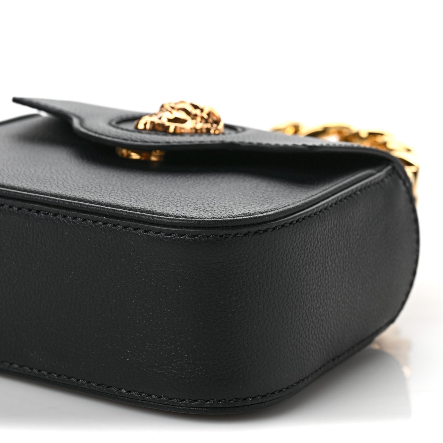 Grained Calfskin Mini La Medusa Bag Black