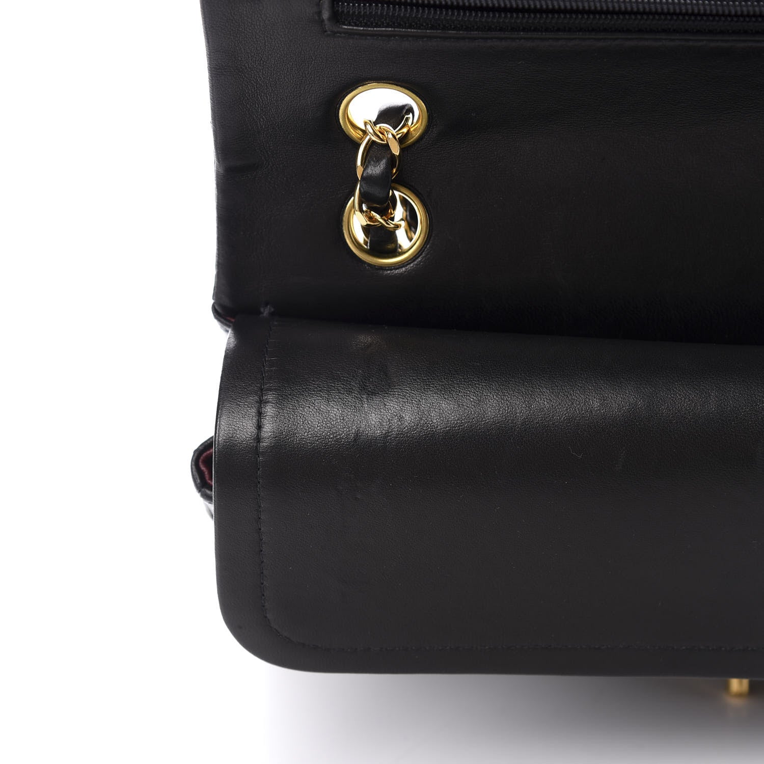 Chanel Lambskin Quilted Medium Double Flap Black 11 of 12