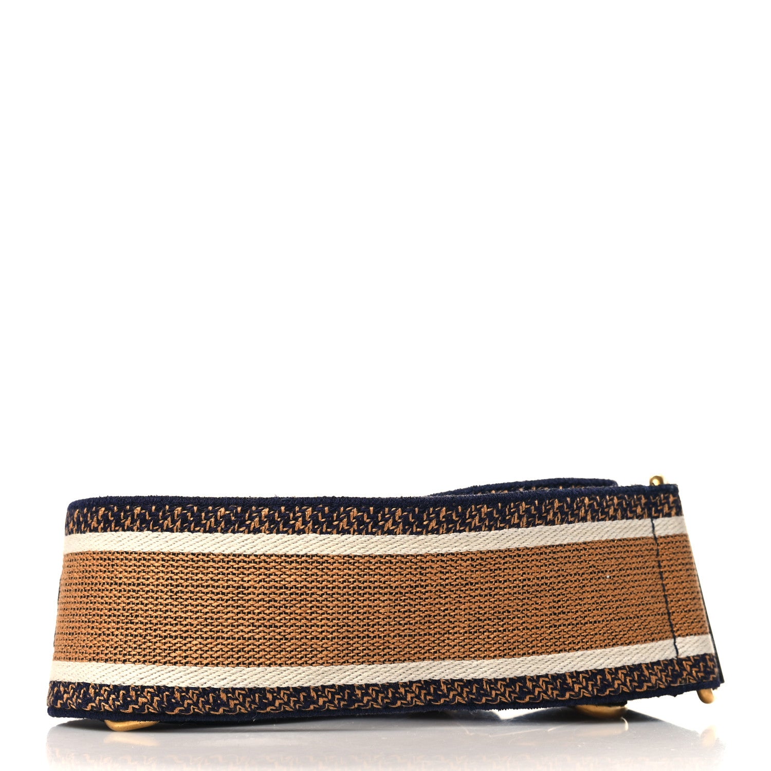 Christian Dior Canvas Embroidered Shoulder Strap Chocolate Multicolor 2 of 4