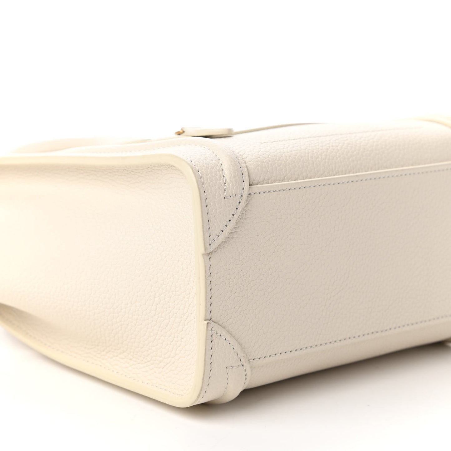 Drummed Calfskin Nano Luggage Ivory