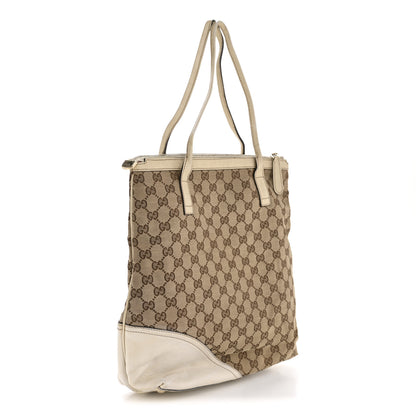 Gucci Monogram Medium New Britt Hobo Tote Off White 3 of 15