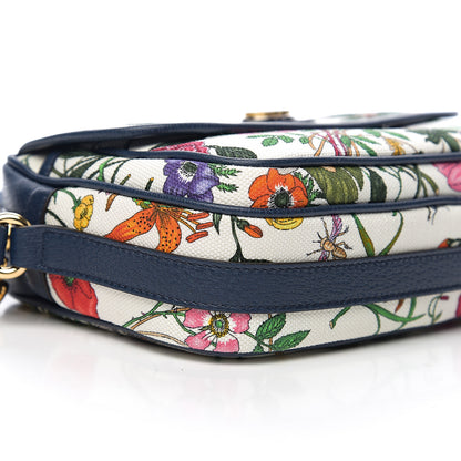 Gucci Canvas Flora Floral Shoulder Bag White Blue Agata Mulitcolor 8 of 9