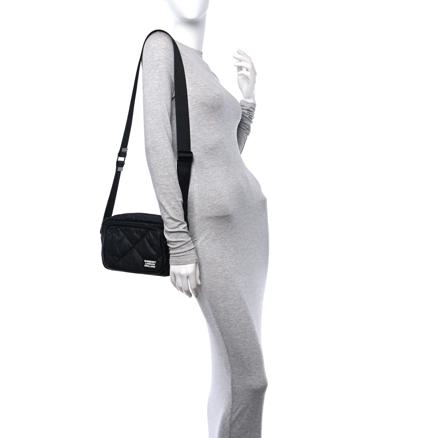 Burberry Nylon Quilted Paddy Crossbody Bag Black 2 of 13