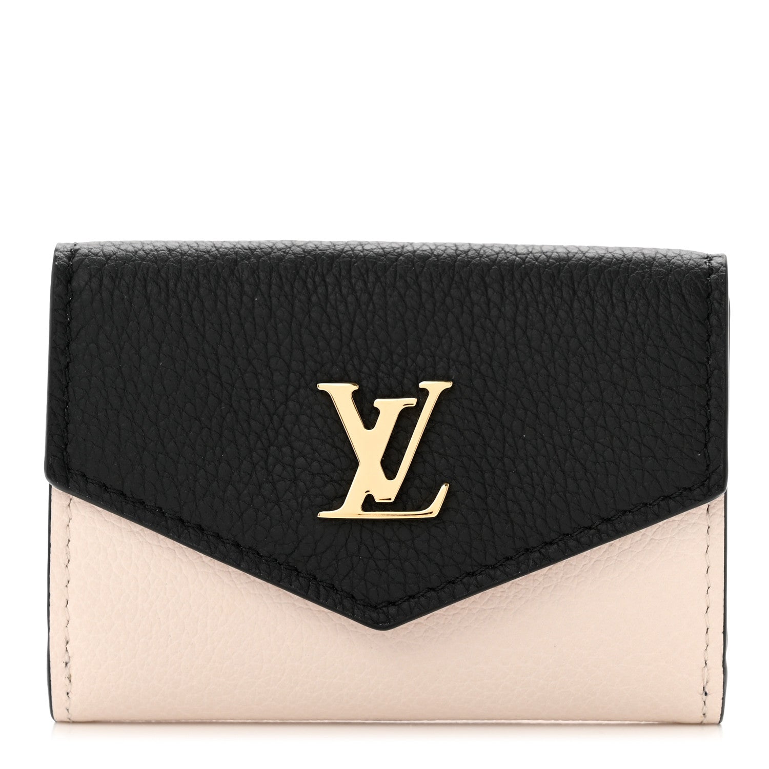 Louis Vuitton Calfskin Lockmini Wallet Black Cream Pink 1 of 7