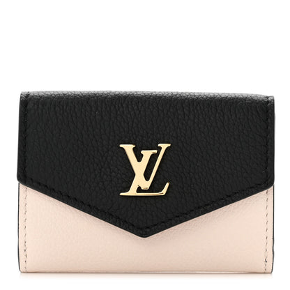 Louis Vuitton Calfskin Lockmini Wallet Black Cream Pink 1 of 7