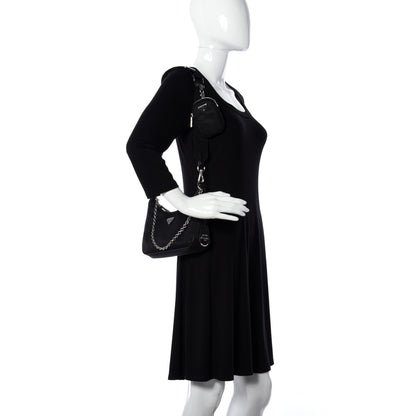 Prada Nylon Re-Edition 2005 Shoulder Bag Black 2 of 10