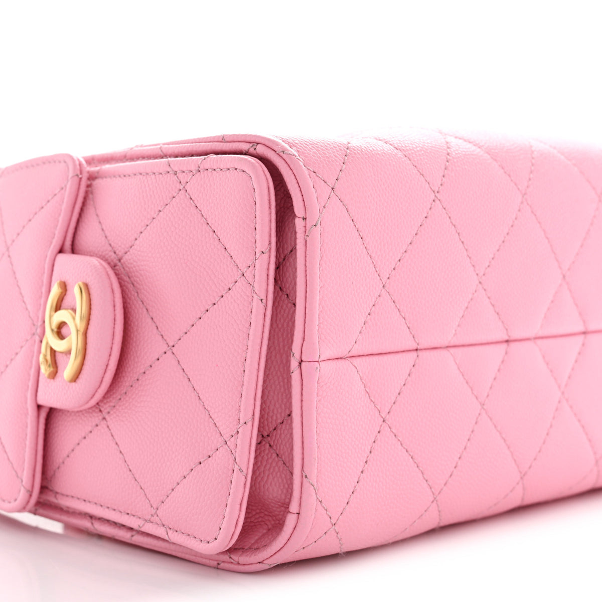 Chanel Caviar Quilted Mini Chanel 25 Handbag Pink 9 of 10