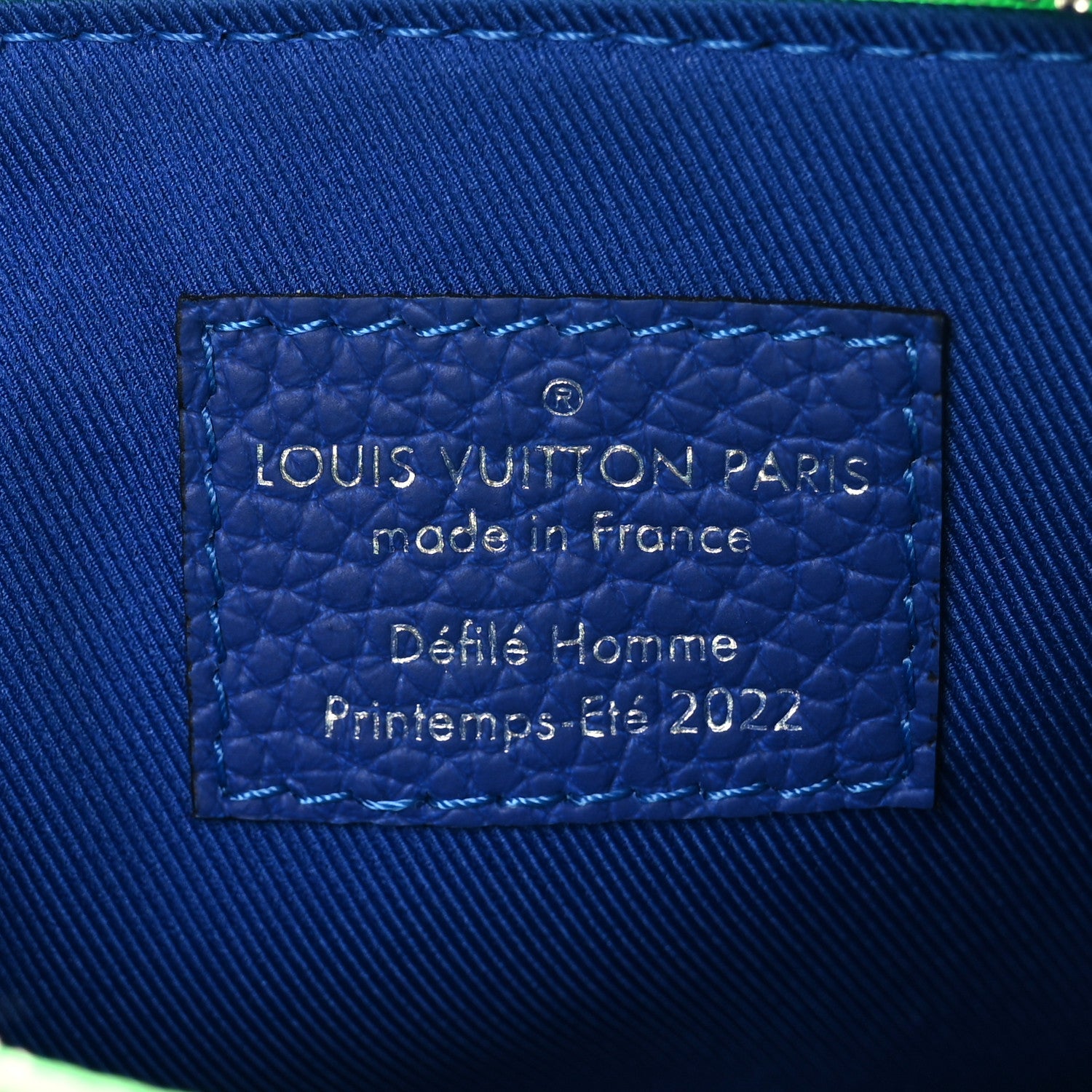Louis Vuitton Taurillon Illusion Keepall XS Bleu Vert 6 of 8