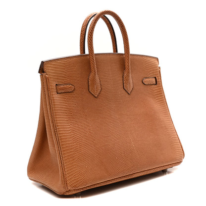 Hermes Lizard Birkin 25 Naturel 3 of 10