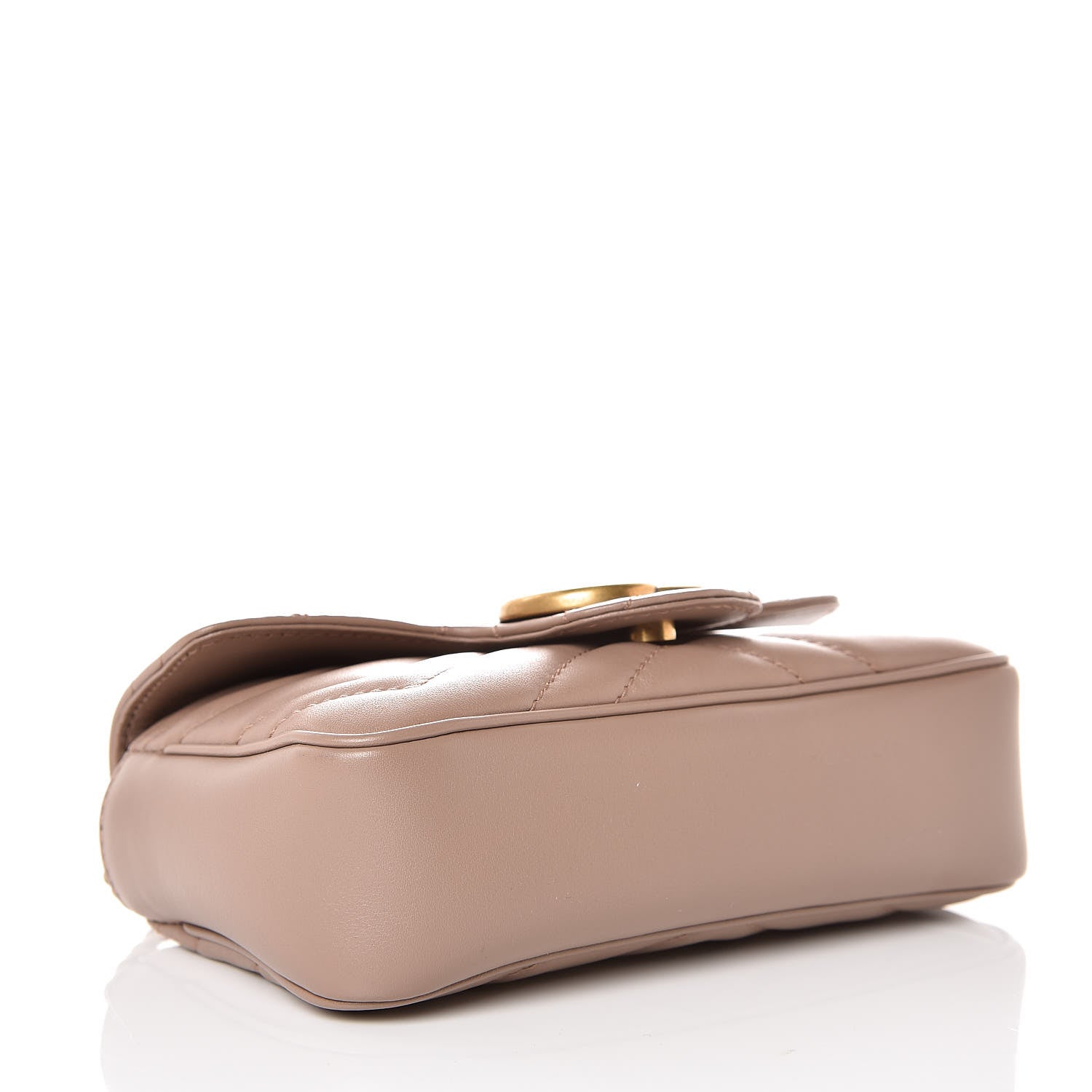 Gucci Calfskin Matelasse Super Mini GG Marmont Shoulder Bag Porcelain Rose 4 of 10