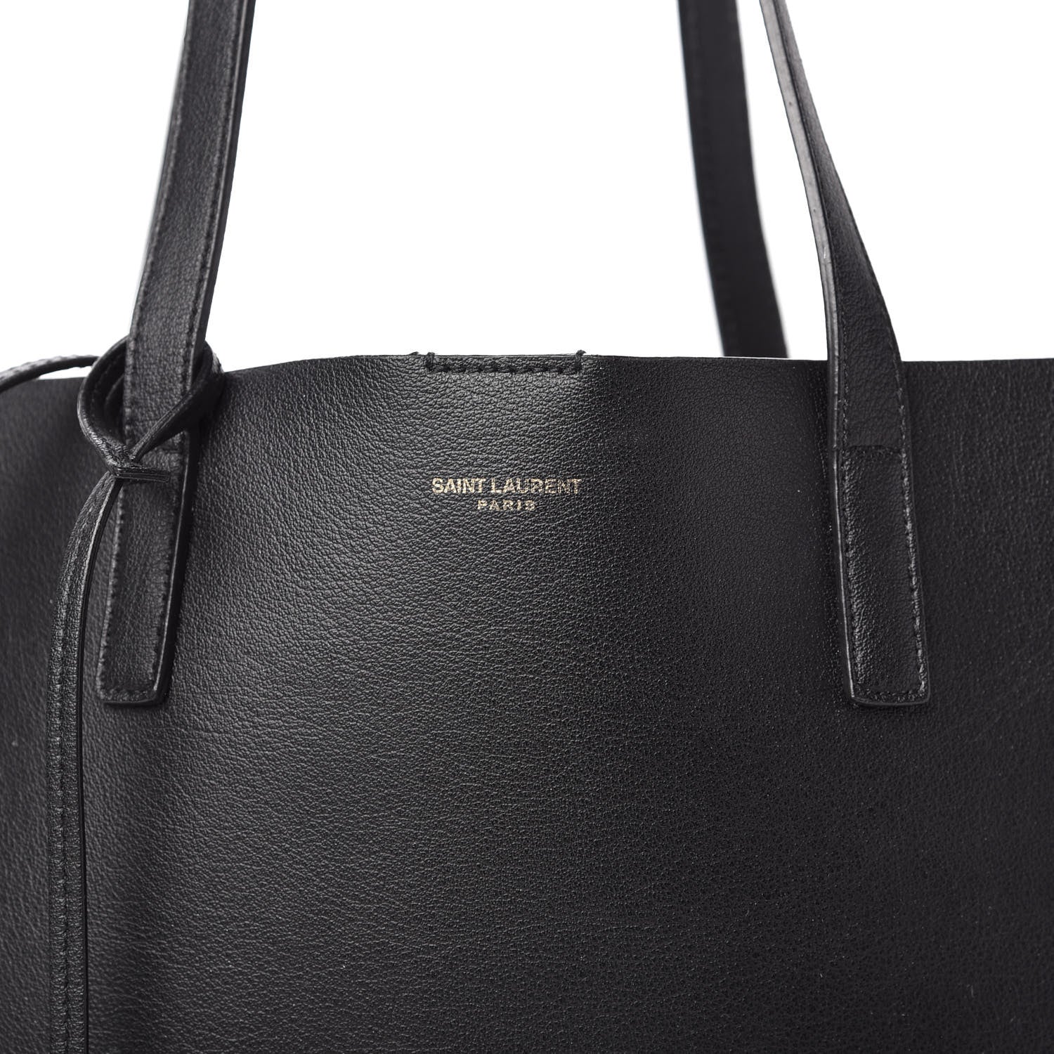 Saint Laurent Calfskin Medium Shopping Tote Black 9 of 10