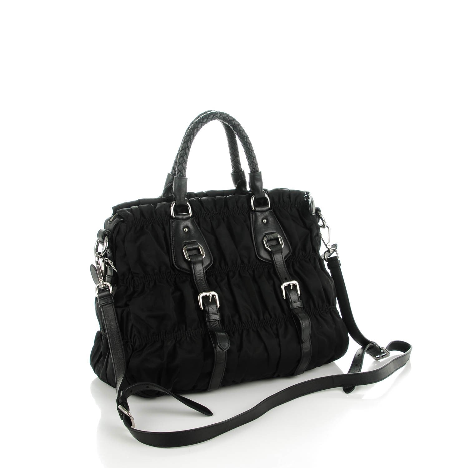 Prada Tessuto Nylon Gaufre Tote Nero Black 3 of 8