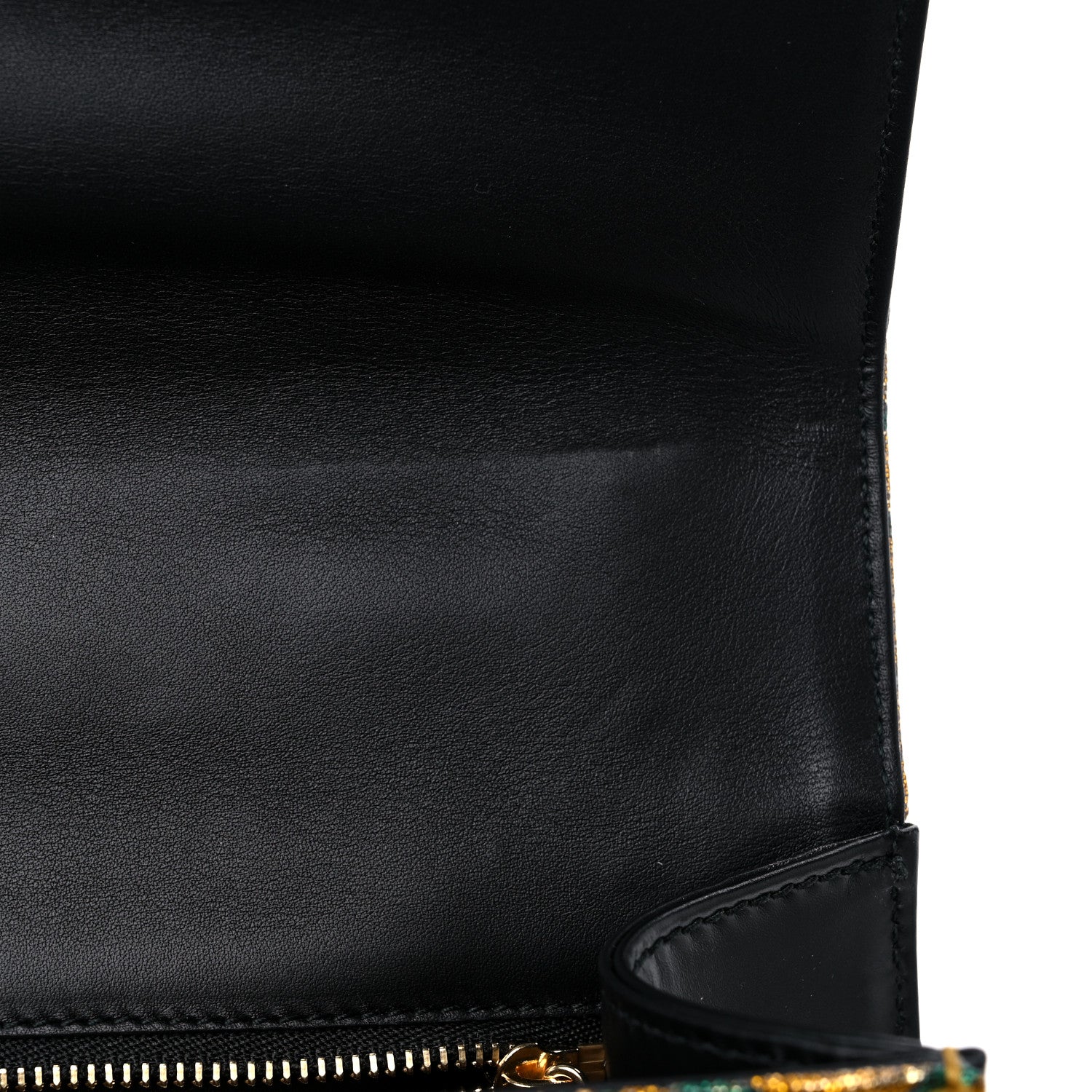 Gucci Calfskin Embroidered Sylvie Belt Bag Brown 10 of 12