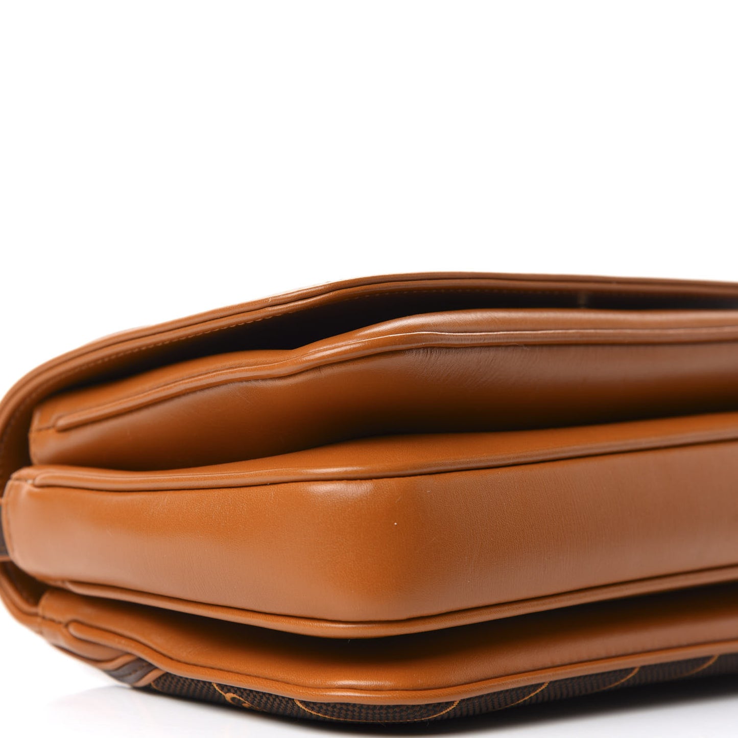 Calfskin Canvas Diagonal GG Rajah Shoulder Bag Brown
