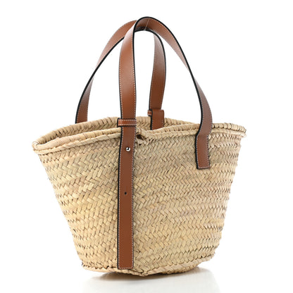 Loewe Raffia Basket Tote Bag Natural Tan 3 of 9