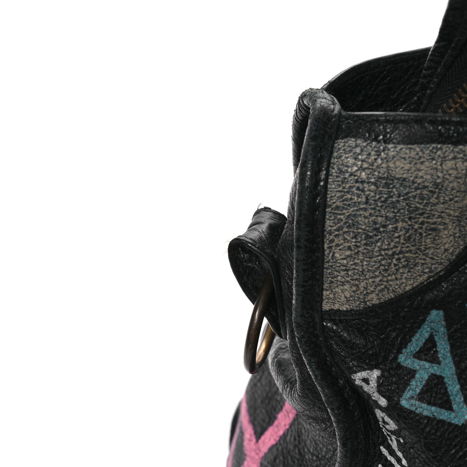 Balenciaga Agneau Graffiti All Over Classic Hardware City Black Multicolor 16 of 16