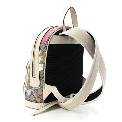 Gucci GG Supreme Monogram Flora Web Small Ophidia Day Backpack White 3 of 9