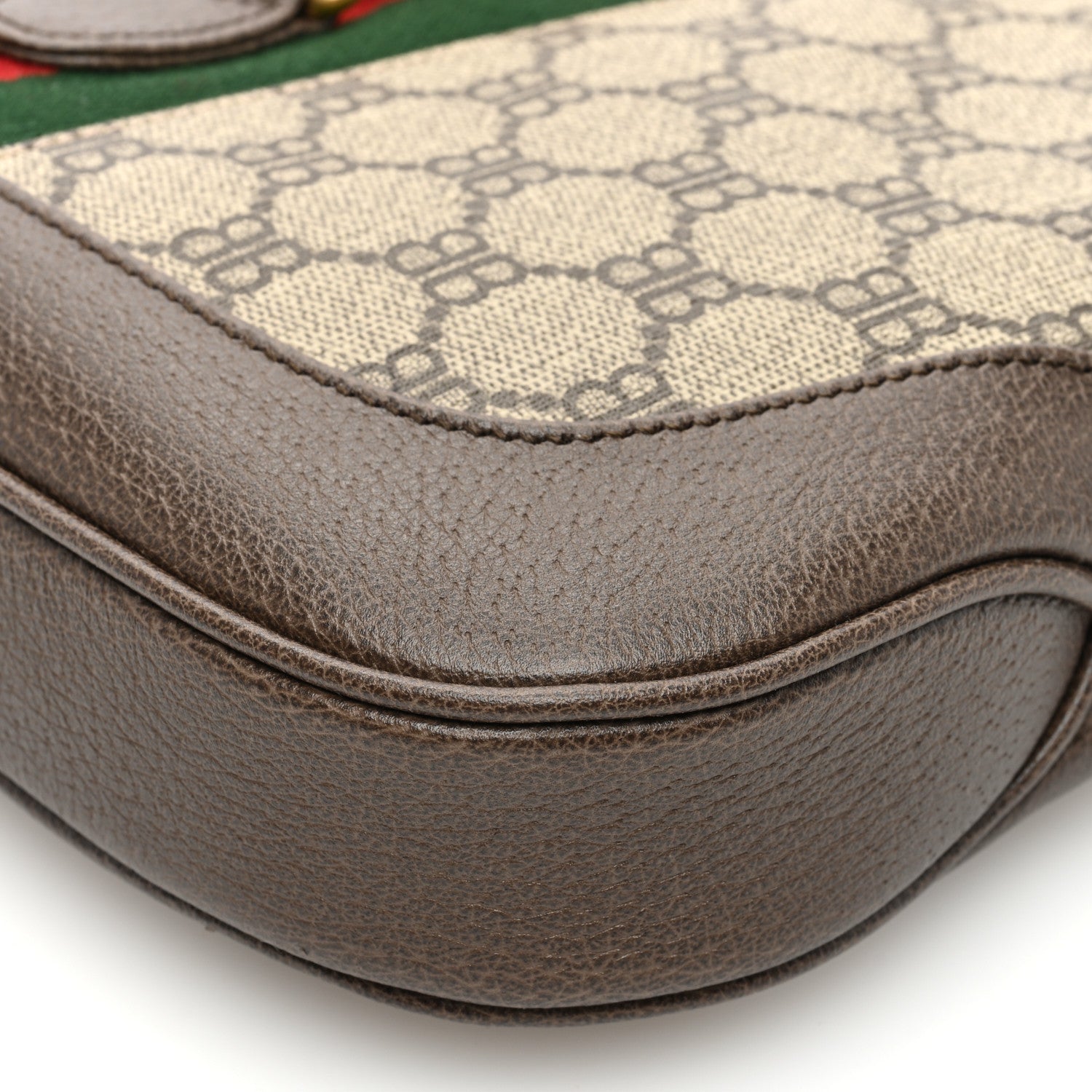 Gucci X BALENCIAGA BB Supreme Monogram Calfskin Web Small Jackie 1961 Hobo Beige Ebony 9 of 9