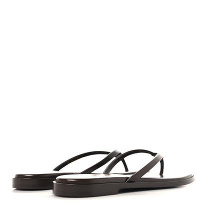 Chanel Goatskin CC Times Square Thong Sandals  37.5 Brown 5 of 9