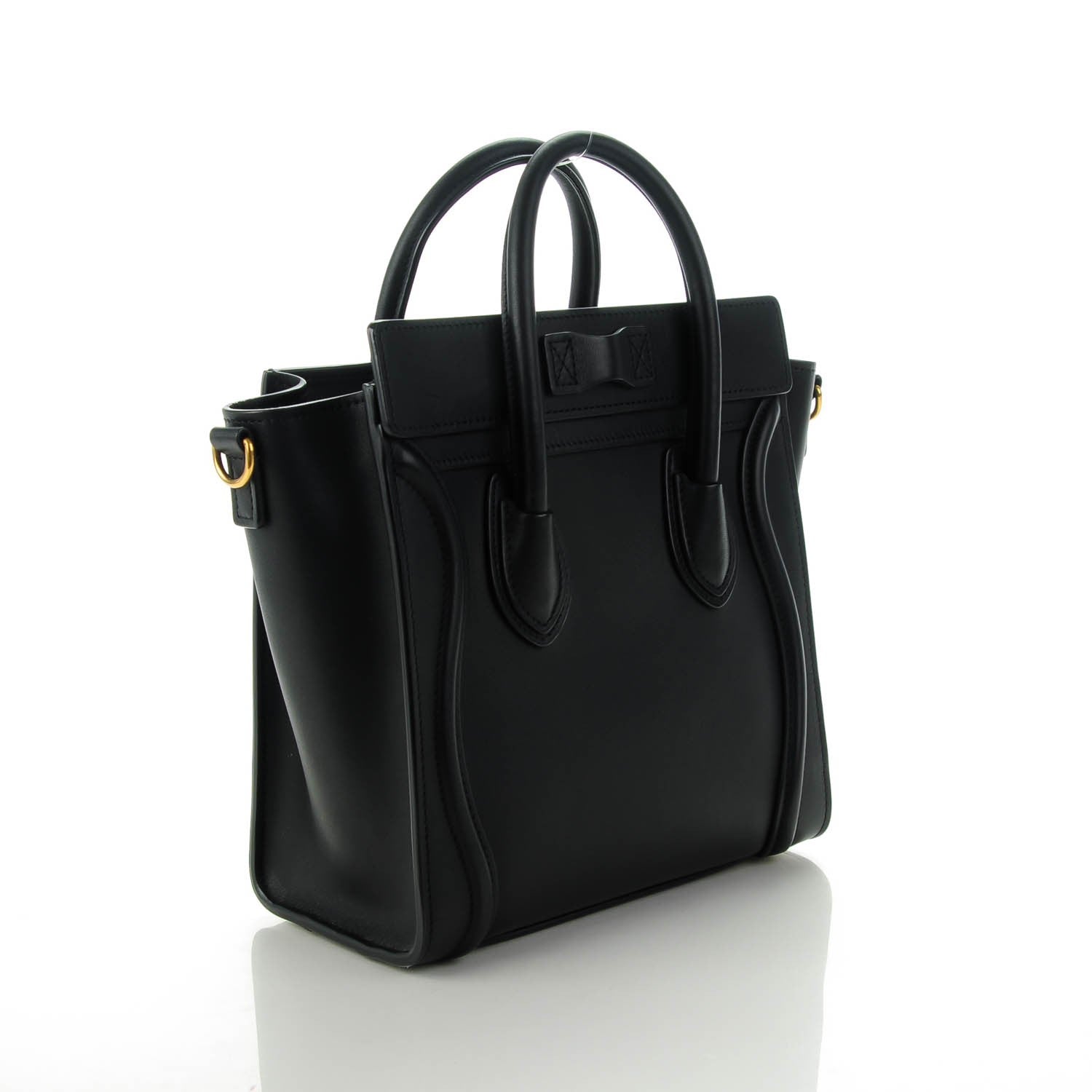 Celine Smooth Calfskin Nano Luggage Black 3 of 6