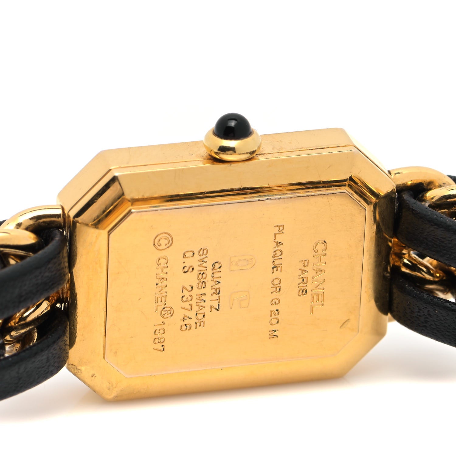 Chanel Stainless Steel Lambskin 20mm Chain Premiere Quartz Watch Gold M 4 of 4