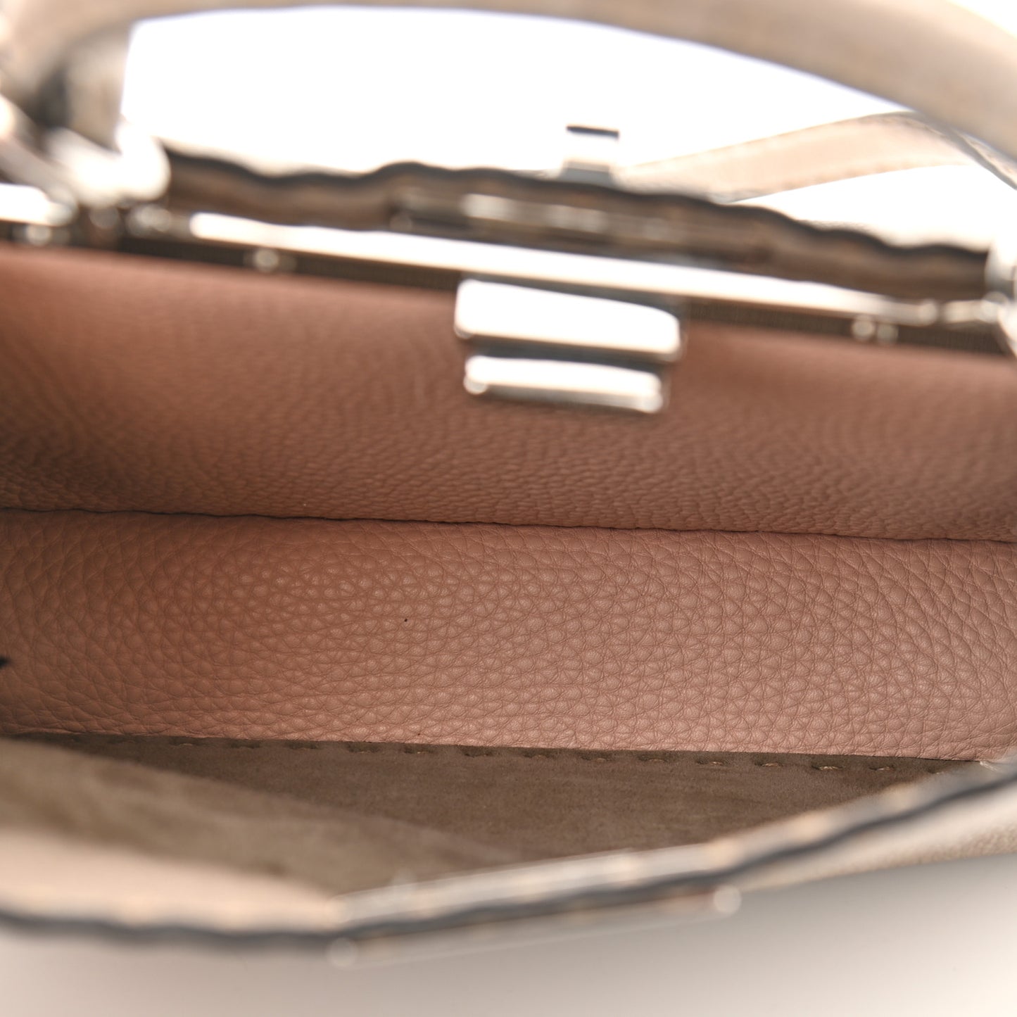 Cuoio Romano Selleria Chamois Small Peekaboo I SEE U Satchel Corda Camelia Cipria