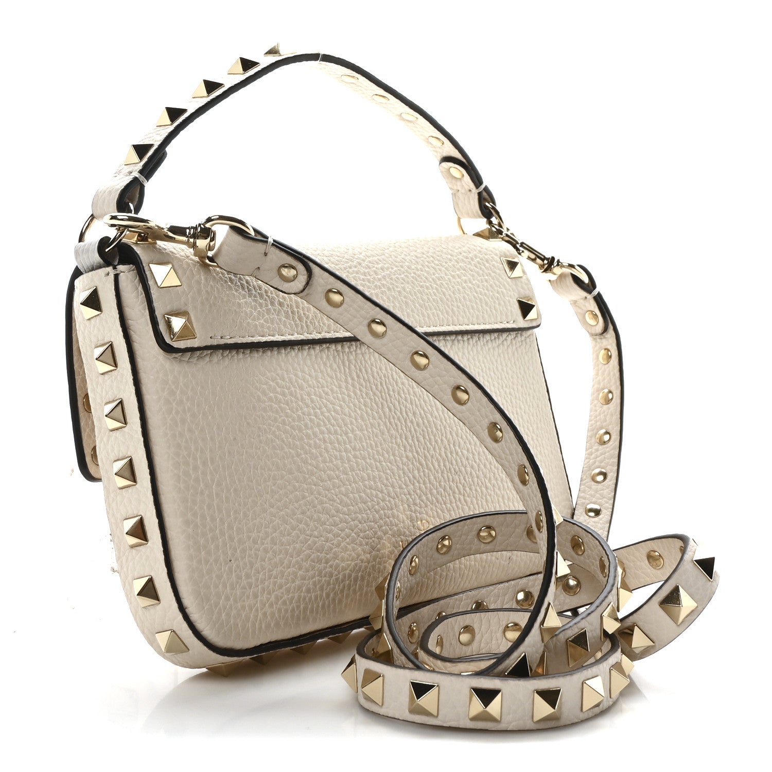 Valentino Garavani Calfskin Rockstud Crossbody Pouch Light Ivory 3 of 9