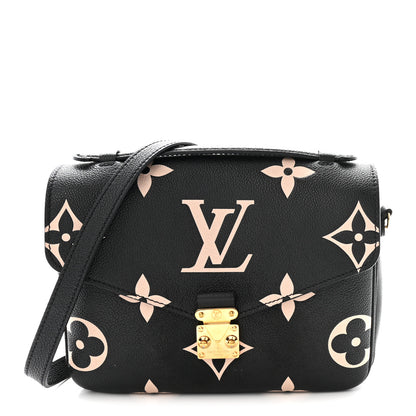 Louis Vuitton Empreinte Monogram Giant Pochette Metis Black Beige 1 of 9