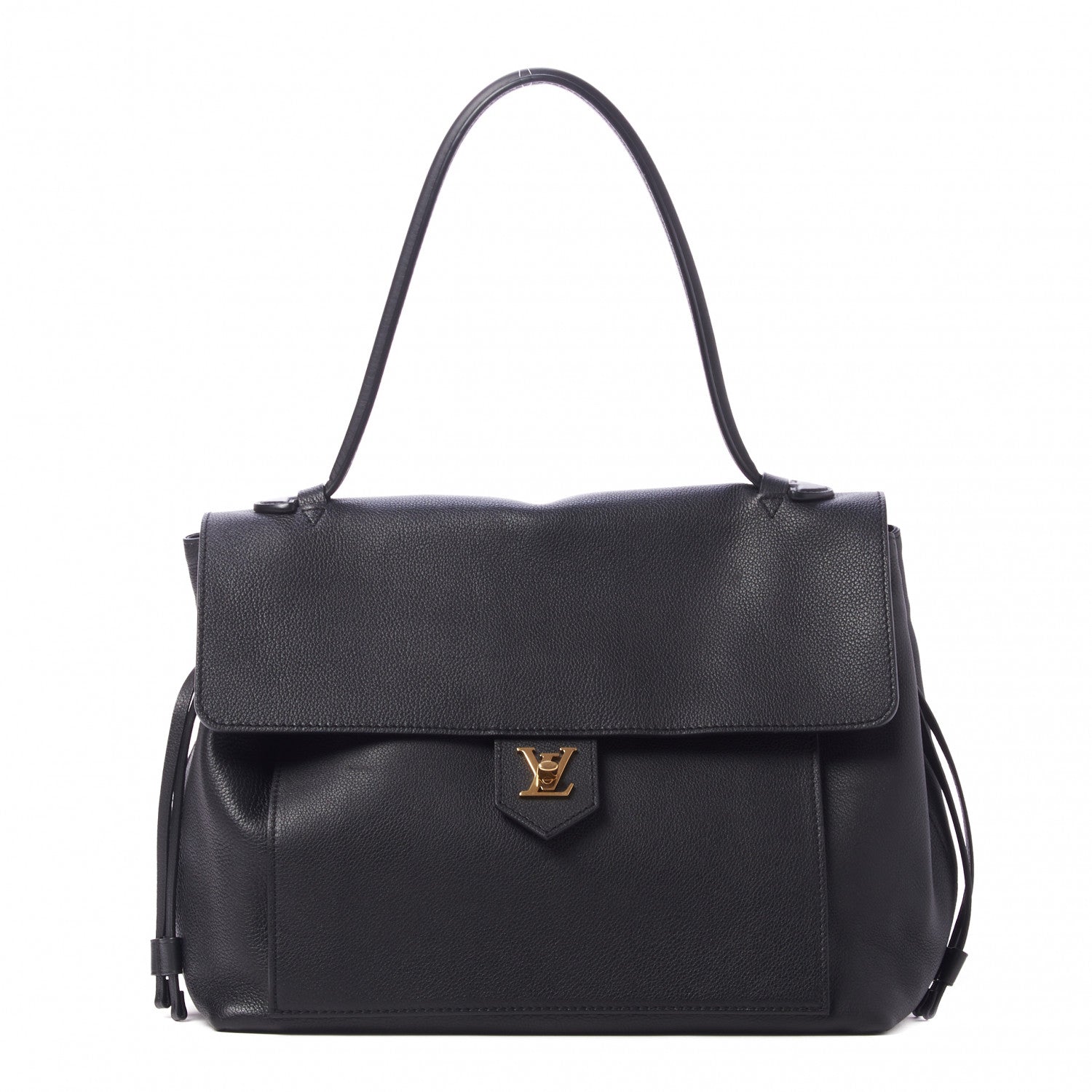 Louis Vuitton Calfskin Lockme MM Black 1 of 7