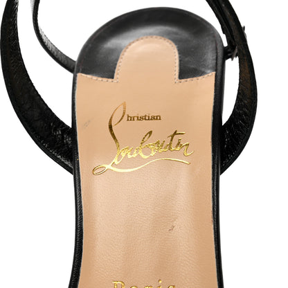 Christian Louboutin Kid Crystal Jewel Queen Sandals 38.5 Black 6 of 7