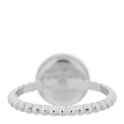Christian Dior 18K White Gold Diamond Rose Des Vents Pave Ring 50 5.25 3 of 4